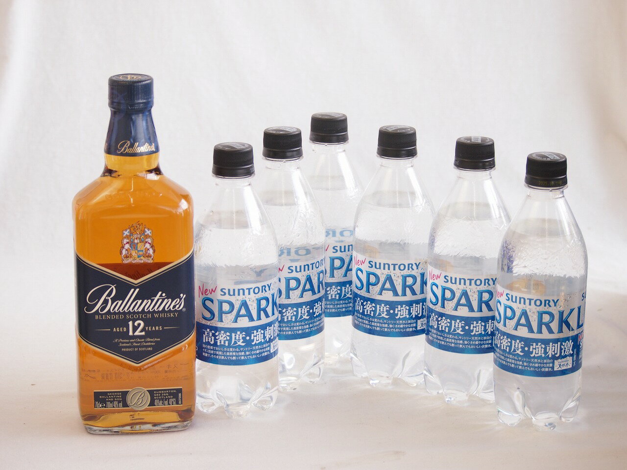 家飲みを、バーカウンターへ ハイボールウイスキー7本セット(バランタイン12年40度 サントリー天然水スパークリング) 700ml×1本 500ml×6本