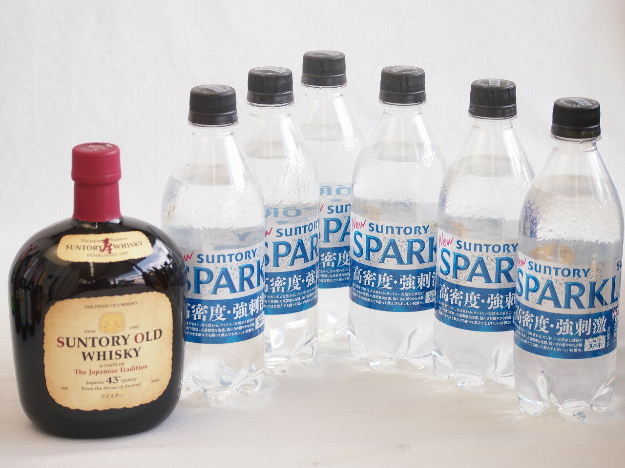 家飲みを、バーカウンターへ ハイボールウイスキー7本セット(サントリー オールド43度 サントリー天然水スパークリング) 700ml×1本 500ml×6本