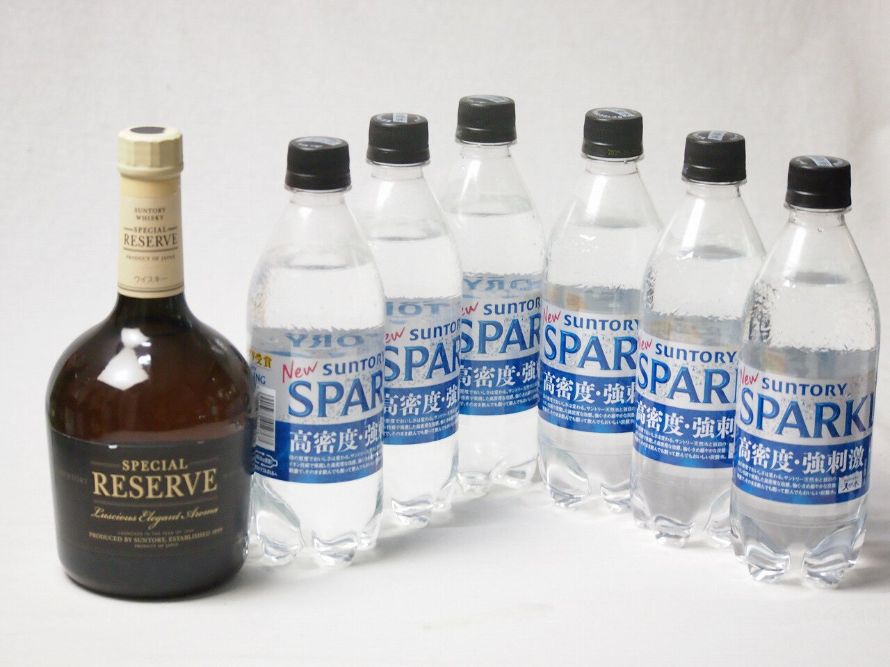家飲みを、バーカウンターへ ハイボールウイスキー7本セット(サントリー スペシャルリザーブ40度 サントリー天然水スパークリング) 700ml×1本 500ml×6本