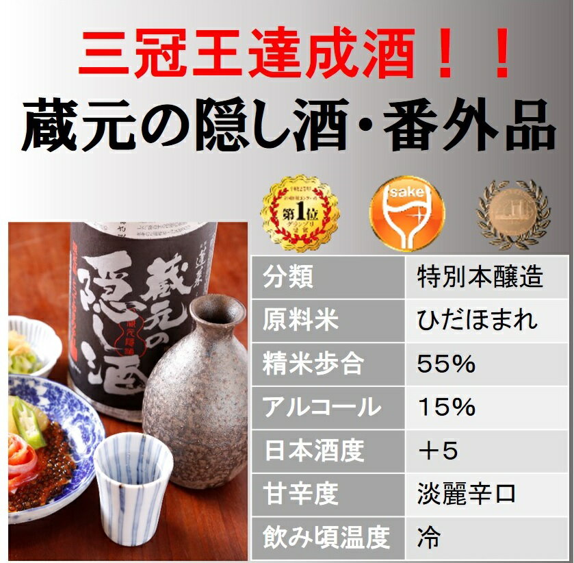 蔵元の隠し酒・番外品 720ML 日本酒 お酒 酒 清酒 地酒 米麹 飛騨 ギフト 渡辺酒造店 2