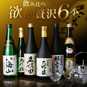 送料無料 父の日 ギフト プレゼント 飲み比べ欲ばり贅沢6本セット お酒 日本酒 お中元 お歳暮 母の日 敬老の日 実用的 お土産 贈り物 内祝い お祝 お礼 グルメ セール ありがとう メッセージカード 贈答用