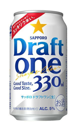 ［発泡酒］3ケースまで同梱可★サッポロ　ドラフトワン　330ml缶　1ケース24本入り　（24本セット）（350）（SAPPORO）