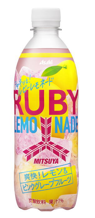 ［飲料］2ケースまで同梱可★アサヒ　三ツ矢　◆シャキッとルビーレモネード◆　500mlPET　1ケース24本入り　（手売り専用商品）（レモン＆ピンクグレープフルーツ）（三ツ矢サイダー）（MITSUYA）アサヒ飲料のサムネイル