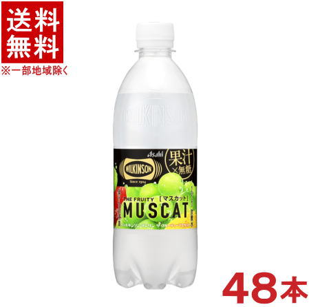 ［飲料］★送料無料★※2ケースセット　ウィルキンソン　タンサン　ザ　フルーティー　マスカット　（24本＋24本）490mlPETセット　（48本セット）（500）（スパークリングウォーター・無糖炭酸水・WILKINSON）【まとめ買い】アサヒ飲料
