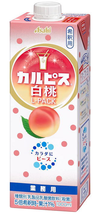 ［飲料］3ケースまで同梱可★カルピス　白桃　希釈用　1Lパック　1ケース6本入り　（1000ml）（1リットル）（もも・モモ）（業務用）（CALPIS）アサヒ飲料