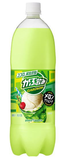 ［飲料］2ケースまで同梱可★ポッカサッポロ　がぶ飲み　メロンクリームソーダ　1．5LPET　1ケース8本入り　（1500ml）（pokka　sapporo）のサムネイル