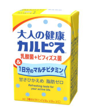 ［飲料］4ケースまで同梱可★エルビー　大人の健康カルピス　乳酸菌＋ビフィズス菌＆1日分のマルチビタミン　125mlパック　1ケース24本入り　（24本セット）（CALPIS）のサムネイル