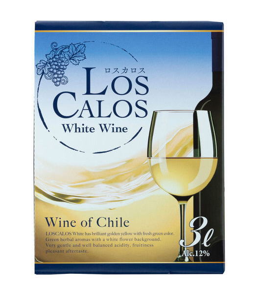 ［ワイン］8本まで同梱可★ロスカロス　白　3L　1本　（3000ml）（3リットル）（チリ）(バック・イン・ボックス）（BIB）（やや辛口）