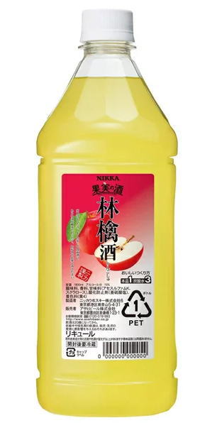 ［リキュール］12本まで同梱可★アサヒ　果実の酒　林檎酒　1．8LPET　1本　（1800ml）（りんご・リンゴ・アップル）（NIKKA）（ニッカ）（カクテルコンク）アサヒビール