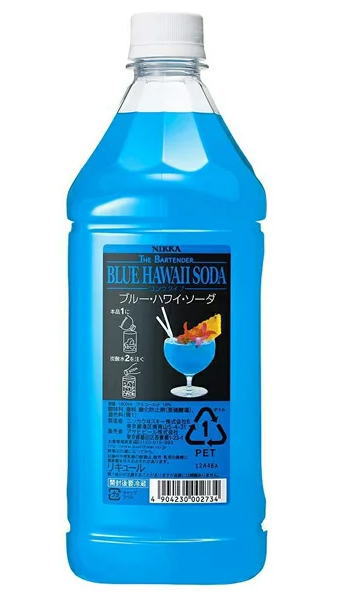 ［リキュール］12本まで同梱可★アサヒ　ザ・バーテンダー　ブルーハワイ　ソーダ　1．8LPET　1本　（1800ml）