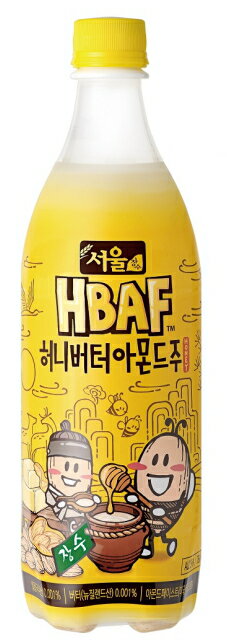 ［リキュール］24本まで同梱可★HBAF　ハニーバターアーモンドマッコリ　750mlPET　1本　（韓国）株式会社 瑞韓