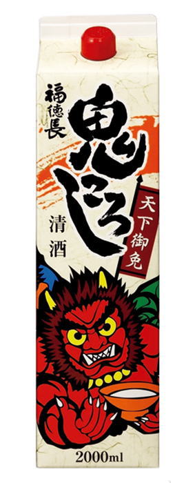 ［清酒・日本酒］2ケースまで同梱可★福徳長　天下御免　鬼ころし　2Lパック　1ケース6本入り　（6本セット）（2000ml）（1800）（鬼ごろし）（合同酒精・オエノングループ）