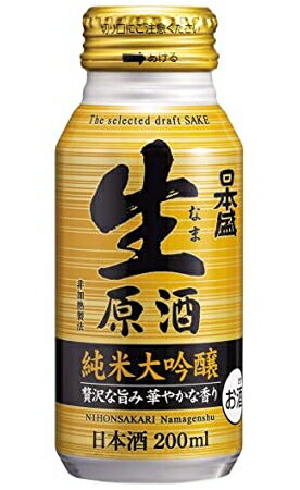 ［清酒・日本酒］3ケースまで同梱可★日本盛　純米大吟醸　生原酒　200mlボトル缶　1ケース30本入り　（30本セット）【お取り寄せ】