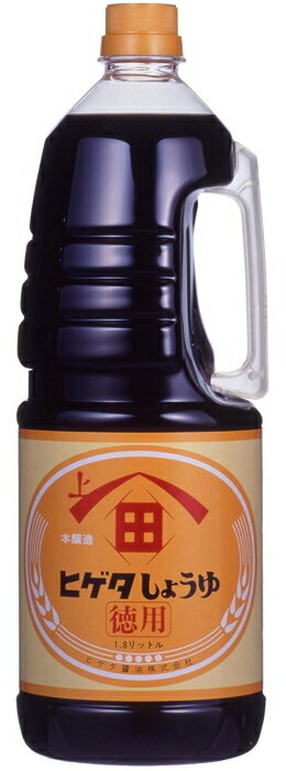 ［醤油］2ケースまで同梱可★ヒゲタしょうゆ　【こいくち】　1．8LPET　1ケース6本入り　（6本セット）..