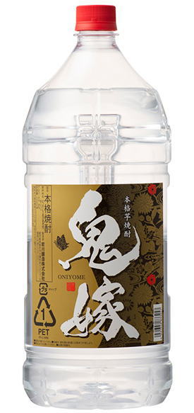 ［芋焼酎］1ケースで1梱包★25度　鬼嫁（芋）　4LPET　1ケース4本入り　（4000ml）（4リットル）岩川醸造