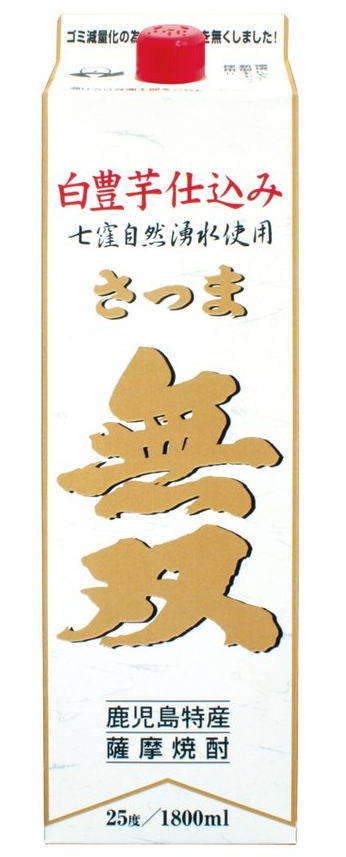 ［芋焼酎］2ケースまで同梱可★25度 さつま無双 【白パック】 1．8Lパック 1ケース6本入り （1800ml）（2000）（いも焼酎）（薩摩焼酎）さつま無双株式会社