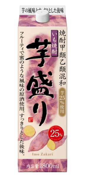 ［芋焼酎・甲乙混和］2ケースまで同梱可★25度　芋盛り　1．8Lパック　1ケース6本入り　（1800ml）（2000）（25％）（Imo Zakari）合同酒精