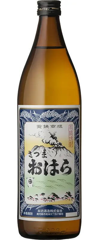 ［芋焼酎］1ケースで1梱包★25度　さつまおはら　900ml瓶　1ケース12本入り　（本格焼酎）本坊酒造株式会社