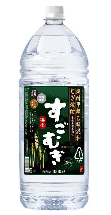 ［麦焼酎・甲乙混和］6本まで同梱可★25度　すごむぎ　4L　