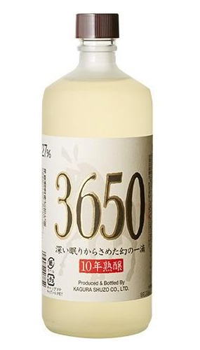 楽天リカー問屋マキノ［麦焼酎］12本まで同梱可★27度「3650」　720ml瓶　1本　（10年貯蔵）（長期貯蔵）（本格焼酎）神楽酒造　【お取り寄せ】