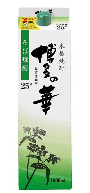 &nbsp;品目 &nbsp;焼酎乙類 &nbsp;分類 &nbsp;そば焼酎 &nbsp;アルコール分 &nbsp;25％ &nbsp;麹 &nbsp;白麹 &nbsp;蒸留方法 &nbsp;減圧 &nbsp;製造元 &nbsp;福徳長酒類株式会社福徳長酒類　本格乙焼酎　 25度　博多の華　そば そば特有の華やかな香味と、ほのかにハーブのような香りも楽しめる本格そば焼酎です。 すっきりとした飲み口ながらも、そばの風味がしっかり感じられる味わいです。 福徳長酒類 本格焼酎「博多の華」を初めとする乙類焼酎を製造している工場です。 商品ラベルは予告なく変更することがございます。ご了承下さい。