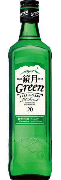 ［焼酎甲類］20本まで同梱可★20度　鏡月Green　700ml　1本　（鏡月グリーン）（天然水仕上）（韓国焼酎）（SUNTORY）サントリー