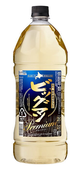 ［焼酎甲類］1ケースで1梱包★20度　ビッグマン　プレミアム　2．7LPET　1ケース6本入り　（6本セット）（2700ml）（ゴードー）（GODO）合同酒精