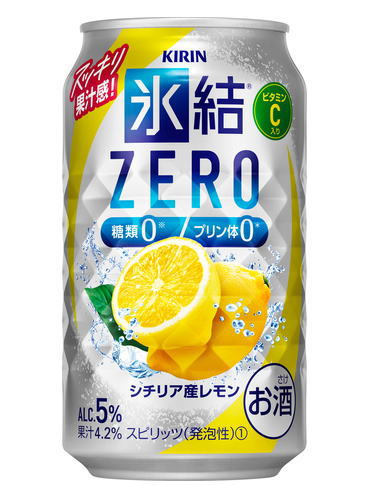 原材料 レモン果汁、ウオッカ（国内製造）／炭酸、酸味料、香料、ビタミンC、甘味料（ステビア） アルコール分 5％ 果汁 4．2％ 栄養成分 （100mlあたり） エネルギー 32kcal たんぱく質 0g 脂質 0g 炭水化物 0．1～1．0g 食塩相当量 0．04～0．08g ★注意★ 配送時に缶が凹んでしまう場合があります。 ご了承をお願い申し上げます。キリン 氷結ゼロ　シチリア産レモン 350ml シチリア島で収穫されたレモンを主に使用した、2つのゼロ（糖類0、プリン体0）のスッキリ爽やかなおいしさ。 商品ラベルは予告なく変更することがございます。ご了承下さい。