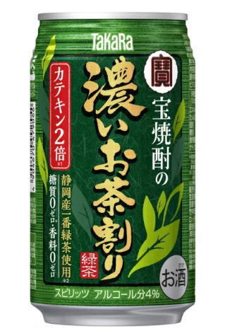 ［缶チューハイ］3ケースまで同梱可★宝焼酎の濃いお茶割り　カテキン2倍　335缶　1ケース24本入り　（タカラ）（335ml.350）