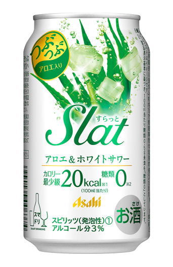 ［缶チューハイ］3ケースまで同梱可★アサヒ　スラット　アロエ＆ホワイトサワー　350缶　1ケース24本入り　（24本セット）（すらっと、カンチューハイ）（Slat）（つぶつぶアロエ入り）（果肉入り）（350ml）（Asahi）
