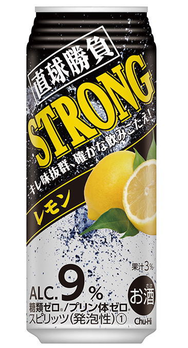 ［缶チューハイ］バラ売り★ケース破損品（中身に問題はありません）48本まで1梱包★1本単位でご注文ください★缶チューハイ　直球勝負　ストロングレモン　500缶　1本　（500ml）【合同酒精】