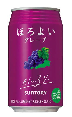 ［缶チューハイ］3ケースまで同梱可★サントリー　ほろよい　グレープ　350ml　1ケース24本入り　（ぶどう・ブドウ）（350缶）SUNTORY