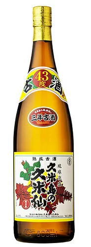 ［泡盛］9本まで同梱可★43度　久米島の久米仙　でいご古酒　1．8L　1本　（1800ml）（熟成古酒）（三年古酒・3年古酒）