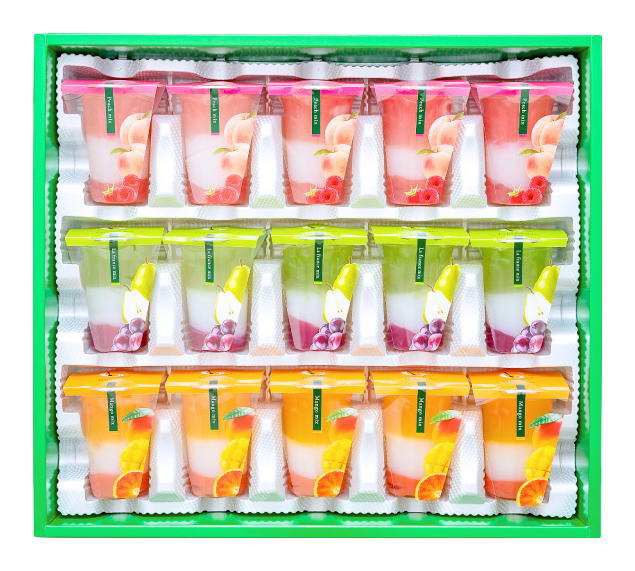 ［ギフト］4セットまで同梱可★ひととえ　3層デザート　ジュレパフェ　◆JPC-30◆　（15号）（ギフトセット）（アソート・詰め合わせ）（シャーベット・ヨーグルトアイス）（107g×15個）（Hitotoe）（JPC30）中島大祥堂　※訳あり※のサムネイル