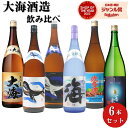 芋焼酎 飲み比べセット 大海酒造 6本セット 1800ml いも焼酎 焼酎 送料無料 海 くじらのボトル くじらのボトル黒麹 佐多岬 さつま大海 一番雫 ギフト お酒 焼酎セット 母の日 父の日 退職祝 お祝い 宅飲み 家飲み