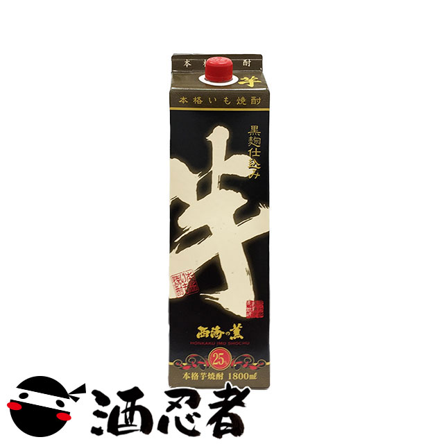 南国酒造(旧原口酒造) 芋　黒麹　芋焼酎　25度　1800mlパック