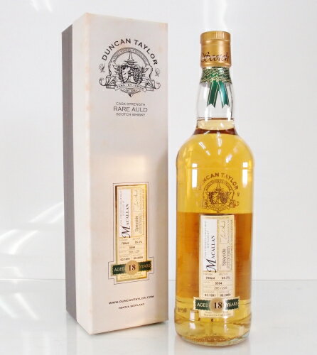 マッカラン 18年 【1991-2009 】ダンカンテイラー カスクストレングス 55,3% 700ml マッカラン 18年 【1991-2009 】ダンカンテイラー カスクストレングス 55,3% 700ml