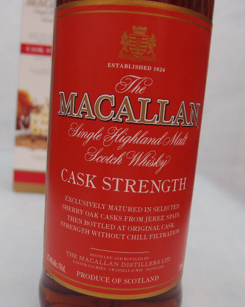 ザ・マッカラン ウイスキー ザ・マッカラン カスクストレングス レッドラベル57.4%750ml 旧ボトル　The Macallan Cask Strength Red Label【クレジット決済・銀行振り込み決済に対応】【代引き決済不可】