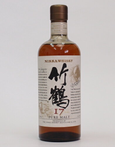 ニッカ　竹鶴17年ピュアモルト【旧ラベル】43度　700ml　nikkamaltwhisky taketsuru