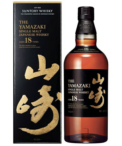 サントリー　シングルモルトウイスキー　山崎 18年43度　700mlTHE YAMAZAKI SINGLE MALT WHISKY