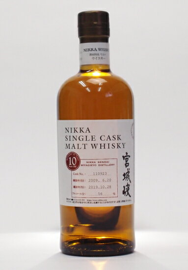 ニッカ 仙台宮城峡シングルカスクモルトウイスキー10年56%700mlNIKKA SINGLE CASK MALT WHISKY10 YEARS OLD