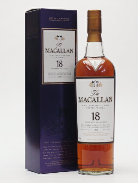 ޥå 18ǯ43700ml1990ǯ꡼ۡȢաۡ͢ʡThe MACALLAN 18Years