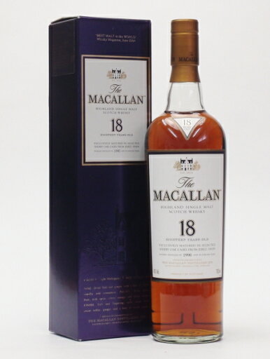 ザ・マッカラン 18年43度700ml【1990年リリース】【箱付】【正規輸入品】The MACALLAN 18Years ザ・マッカラン 18年43度700ml【1990年リリース】【箱付】【正規輸入品】The MACALLAN 18Years