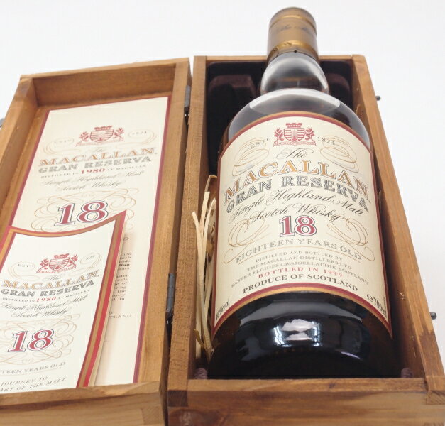 ザ・マッカラン・グランレゼルバ 18年【1999】40度700ml【希少】【銀行振り込み決済・クレジット決済に対応】【代引き決済不可】