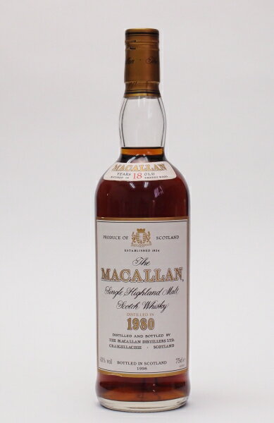 ザ・マッカラン18年シェリーカスク【1980】43%750mlオフィシャル　旧ボトルTHE MACALLAN 18yo【クレジット決済・銀行振り込み決済に対応】【代引き決済不可】