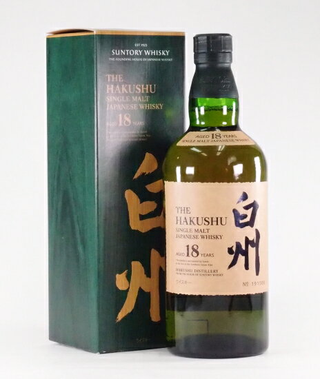 サントリー　シングルモルトウイスキー　白州 18年　43度　700mlTHE HAKUSHU SINGLE MALT WHISKY