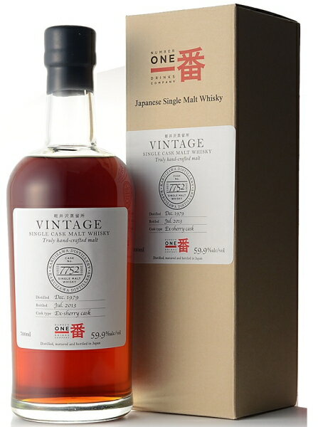 軽井沢1979 33年 シェリーバット 59．9度 700mlJapanese Single Malt Whisky【クレジット決済 銀行振り込み決済に対応】【代引き決済不可】