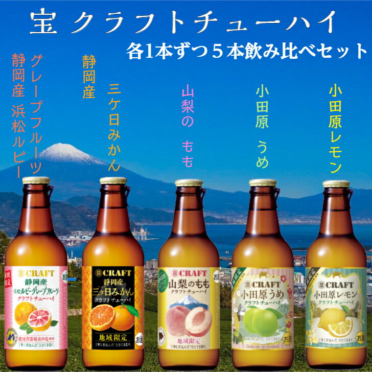 宝クラフトチューハイ330ml×5本 飲み比べセット 「チューハイ」「酎ハイ」「焼酎」「飲み比べ」「父の日」「母の日」「プレゼント」「贈り物」「飲み会」「家飲み」酎ハイ 飲み比べ クラフトチューハイ 飲み比べ クラフトチューハイ 敬老の日