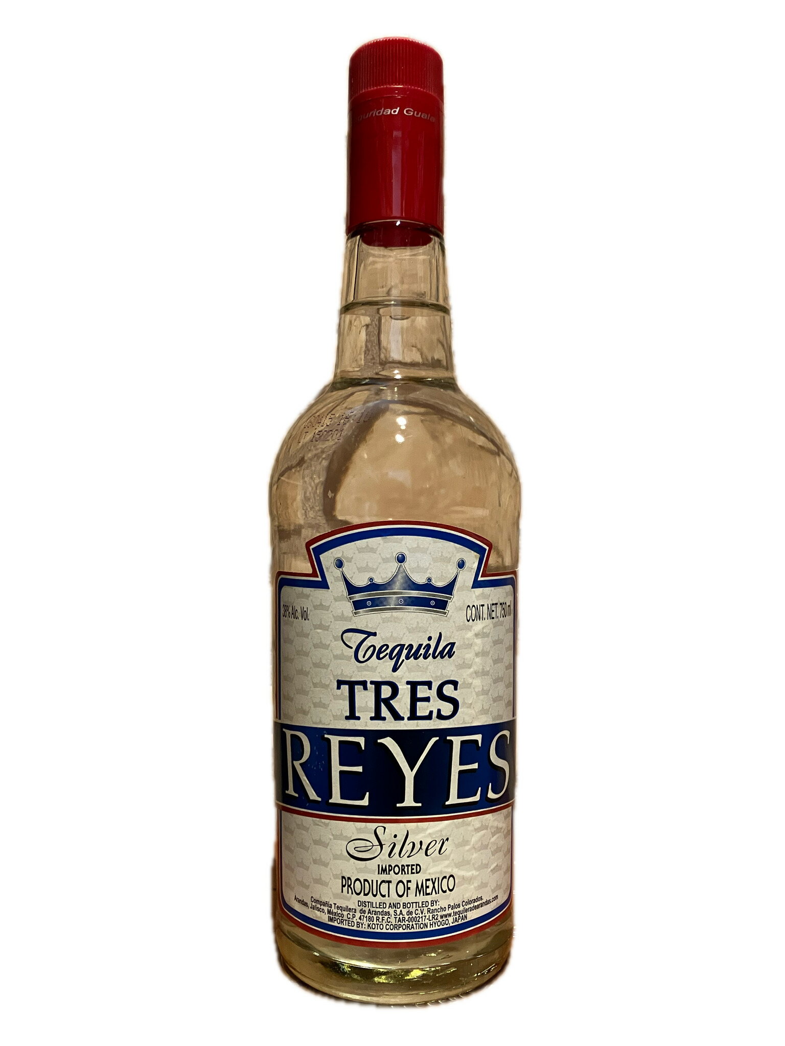 トレス レイス テキーラ シルバー 750ml 38％ メキシコ TRES REYES Tequila Silver