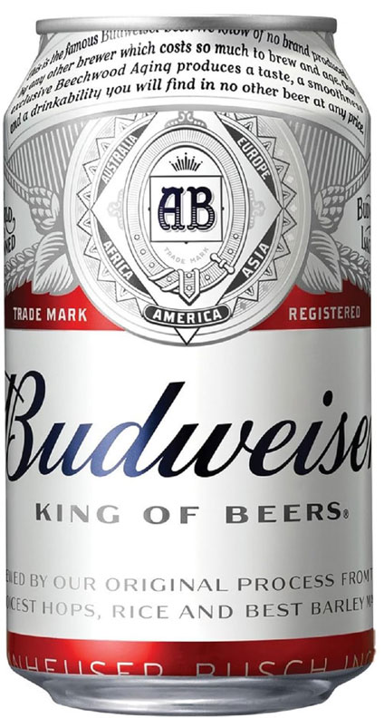 バドワイザー【330ml】　｜　budweiser 缶ビール ビール ABインベブ アンハイザー ブッシュ インベブ